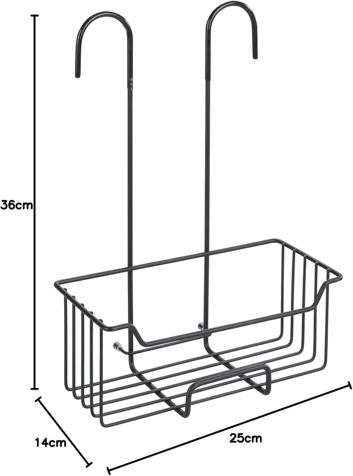 WENKO Thermostat-Dusch-Caddy Mod. Milo, Duschregal zum Hängen an die Armatur, Ablage aus Edelstahl (