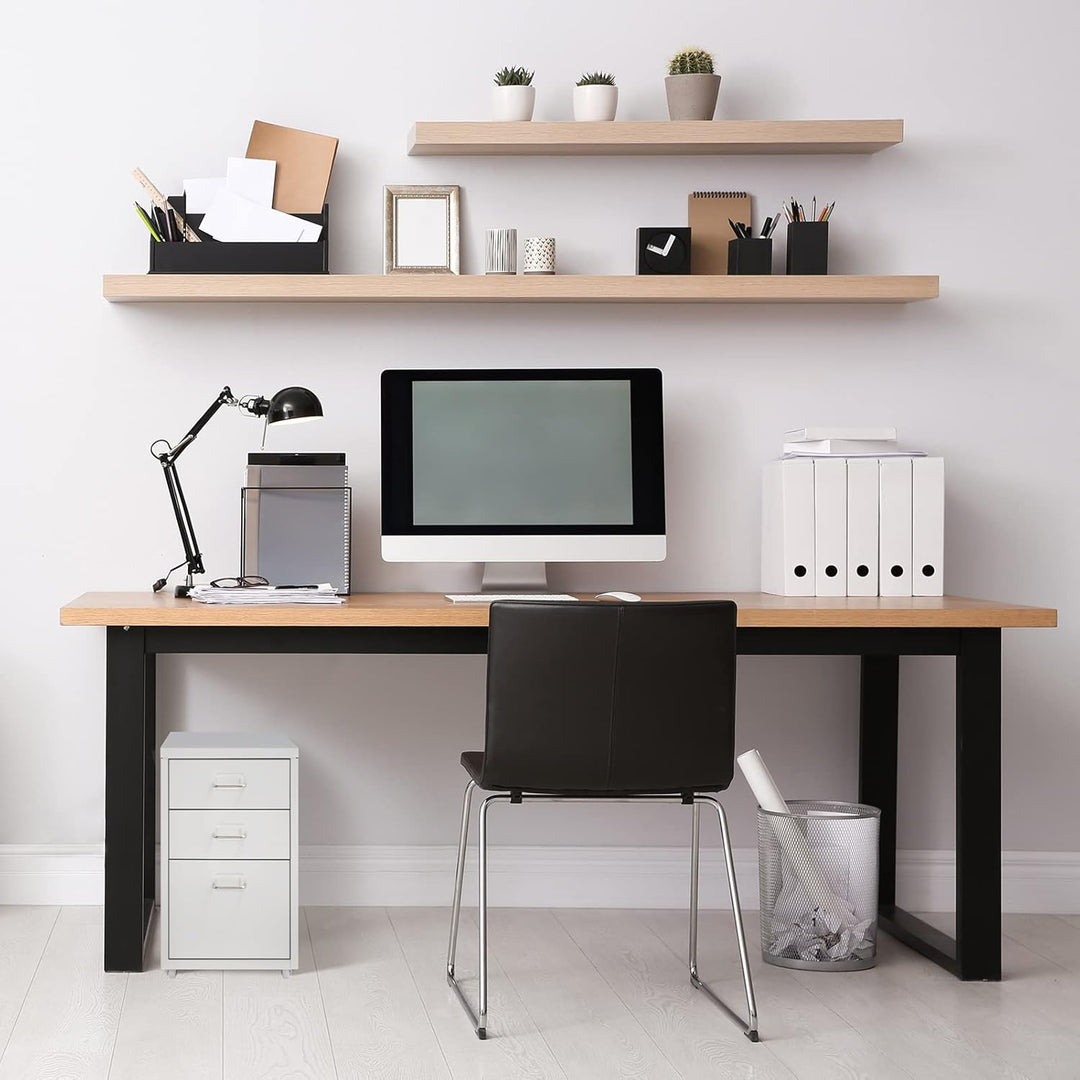 HollyHOME Mobiler Aktenschrank mit 3 Schubladen, rollbarer Aktenordner unter dem Schreibtisch, Aufbe