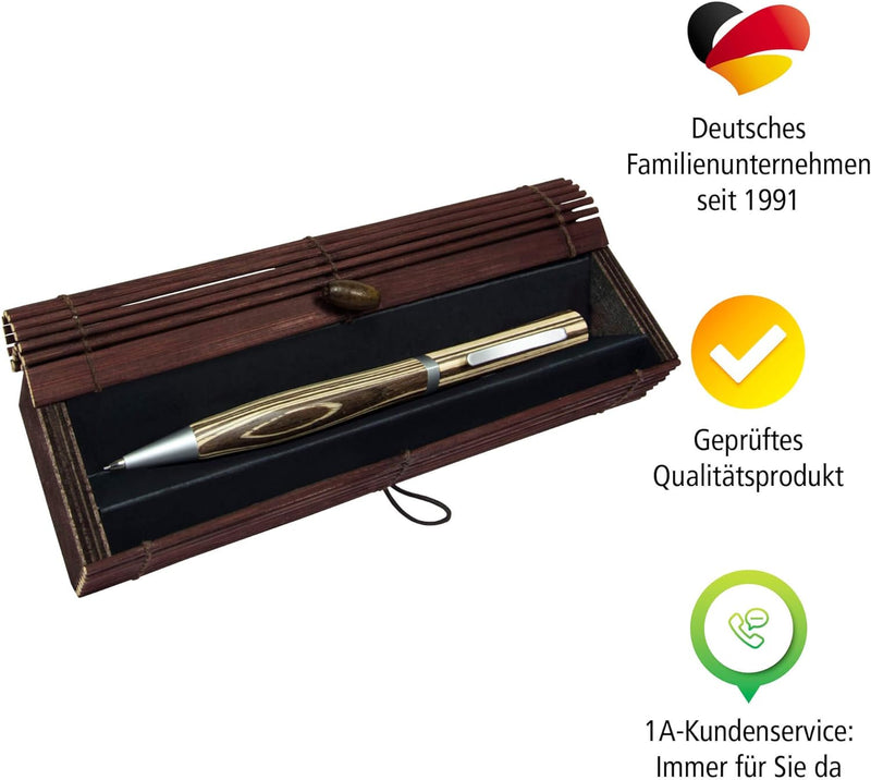 ONLINE Drehbleistift Newood, natürliches Wawa-Holz braun, 0,7 mm (HB) Mine, Metallclip, in Geschenkb