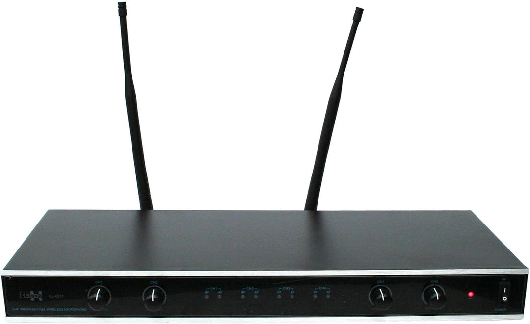 E-Lektron IU-4011MH digital UHF Funkmiktrofon System mit 2X Hand-Mikrofon + 2X Headset-Mikrofon drah