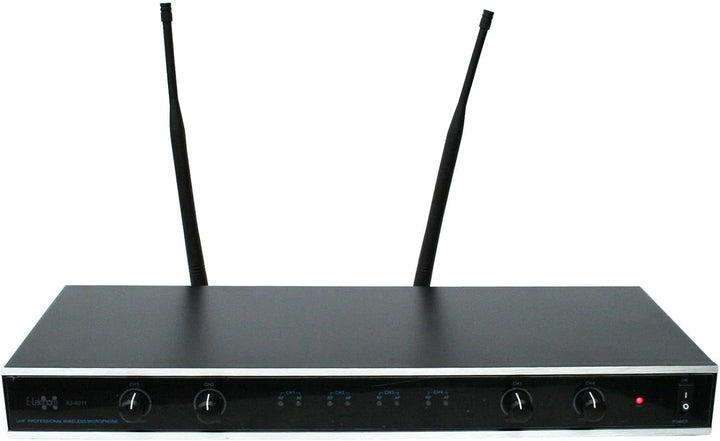 E-Lektron IU-4011MH digital UHF Funkmiktrofon System mit 2X Hand-Mikrofon + 2X Headset-Mikrofon drah