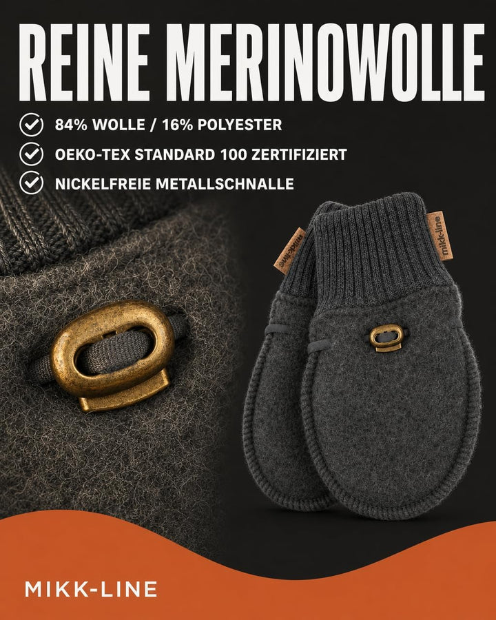 Mikk-line Wollhandschuhe Kinder | Handschuhe Kinder | Handschuhe Wolle Kinder | Wärme Kinder Handsch