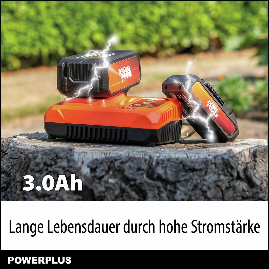 Power Plus Dual Power Akku POWDP9023-20V, 3.0Ah - für 20V-Werkzeuge - Leistungsanzeige-LEDs - Akku-P