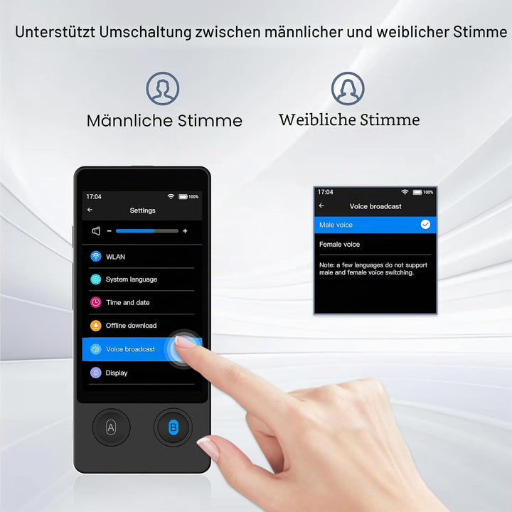 Anfier Übersetzer Gerät W12S Unterstützung 144 Sprachen und Akzente 98% hohe Genauigkeit schnelle Zw