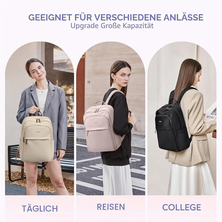 Rucksack Damen Herren, Laptop Schulrucksack,Women Travel Backpack Elegant für Uni Reise Büro, Tagesr