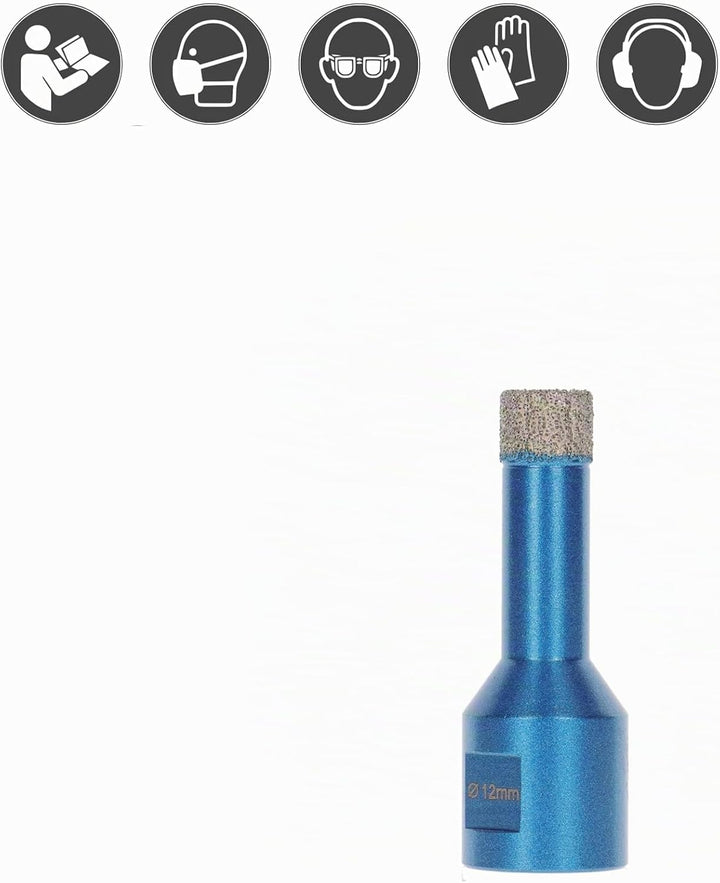 PRODIAMANT® M14 Diamant Fliesenbohrer 12 mm [TROCKENBOHRER] - Diamantbohrer für Fliesen, Keramik &amp; N