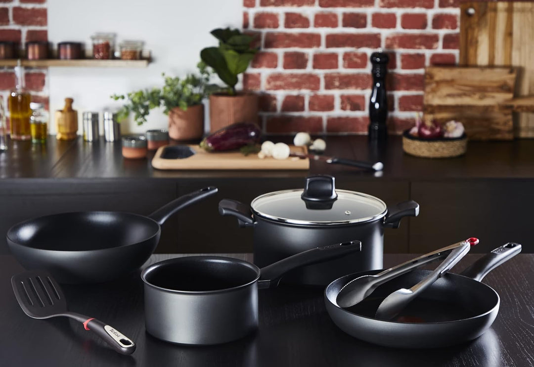 Tefal Ultimate On 3er Set Pfannen 20/24/28 cm mit sehr robuster Beschichtung, Thermo-Signal, Thermo-
