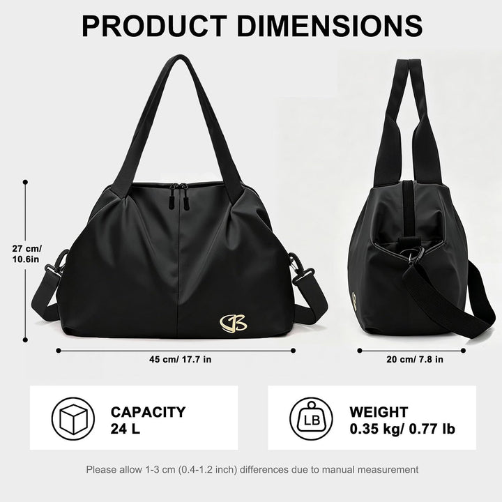 Sporttasche Damen Klein Reisetasche, 45x27x20 cm, mit Nassfach, Weekender Fitness Gym Bag, Sport Tas
