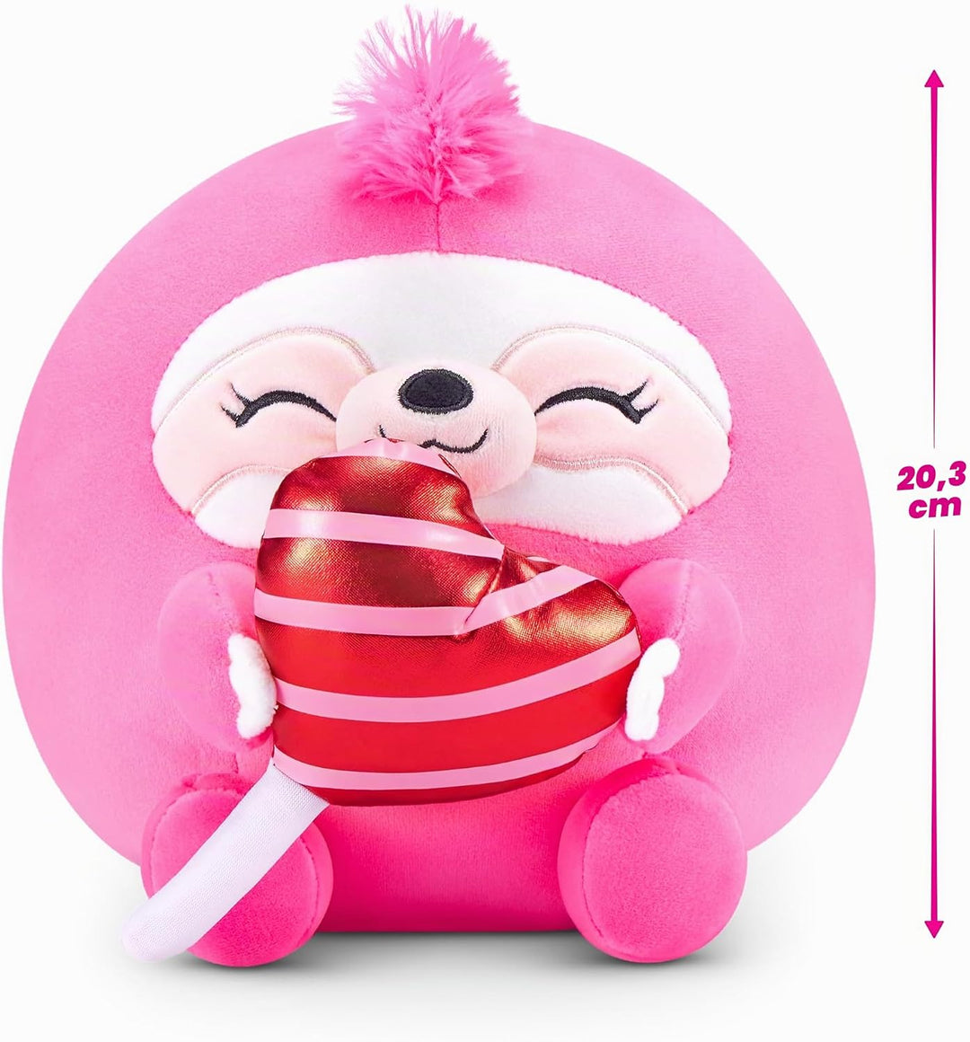 Snackles 20 cm grosses Valentinstags-Plüschspielzeug mit Valentinstags-Snack. (Sloth, Lollipop) Slot