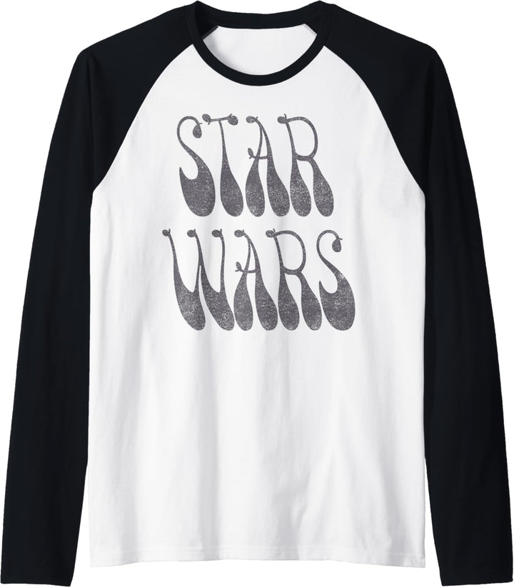 Star Wars Mandalorian Groovy Text Raglan