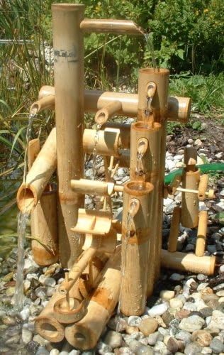 Bambus-Wasserspiel Wasserfall Brunnen Gartendekoration Teich Deko #2, #2