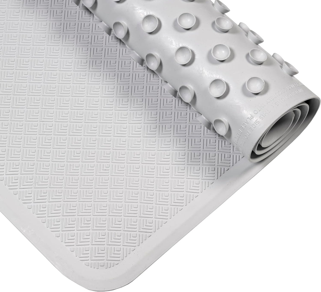 Croydex Hygiene-n-Clean Badewanneneinlage gross Gummi antibakteriell 37 x 90 cm Weiss