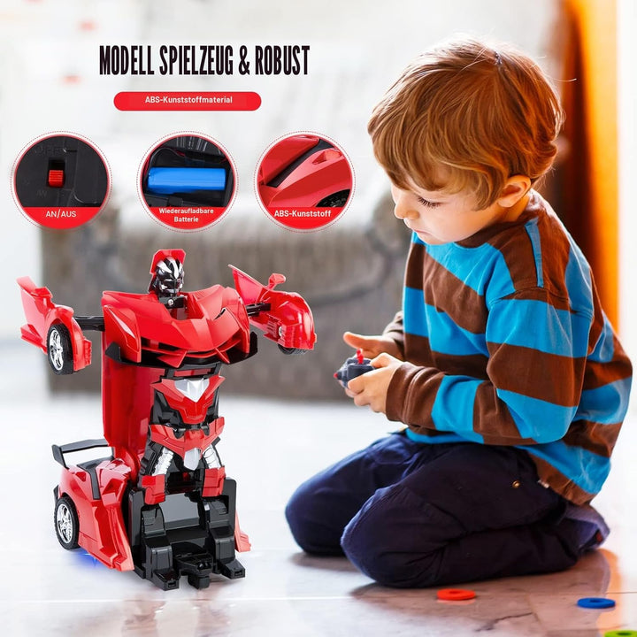 Thedttoy Ferngesteuertes Auto für Mädchen, Transformator Auto Roboter Spielzeug für Kinder ab 4 6 8