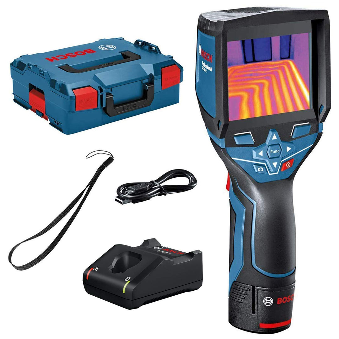 Bosch Professional 12V System Wärmebildkamera GTC 400 C (1x Akku 12V + Ladegerät, mit App-Funktion,