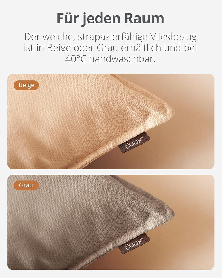 Duux Mellow Kabelloses Wärmekissen – 40x60 cm – Fleecehülle – 3 Heizstufen – Bis zu 9 Stunden Nutzun