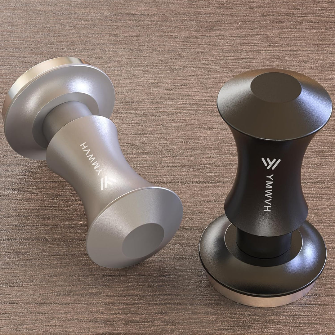 Kaffee Tamper mit Base Ripple 53.3mm, Edelstahl Espresso Tamper mit 20lb/30lbs-Ersatzfedern, Barista