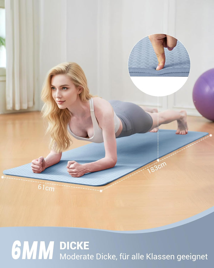 Good Nite Yogamatten Für Frauen Rutschfeste Strukturierte Oberflächen Gymnastikmatte Yoga Matte Dick
