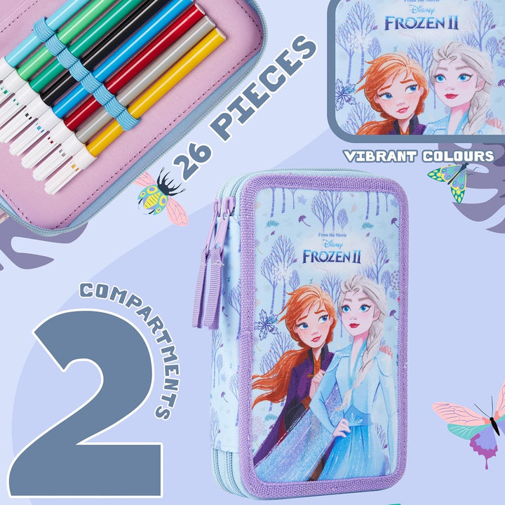 Disney Federmäppchen Mädchen Die Eiskönigin Stitch Federtasche Mädchen Gefüllt Schulmäppchen 2 3 Fäc