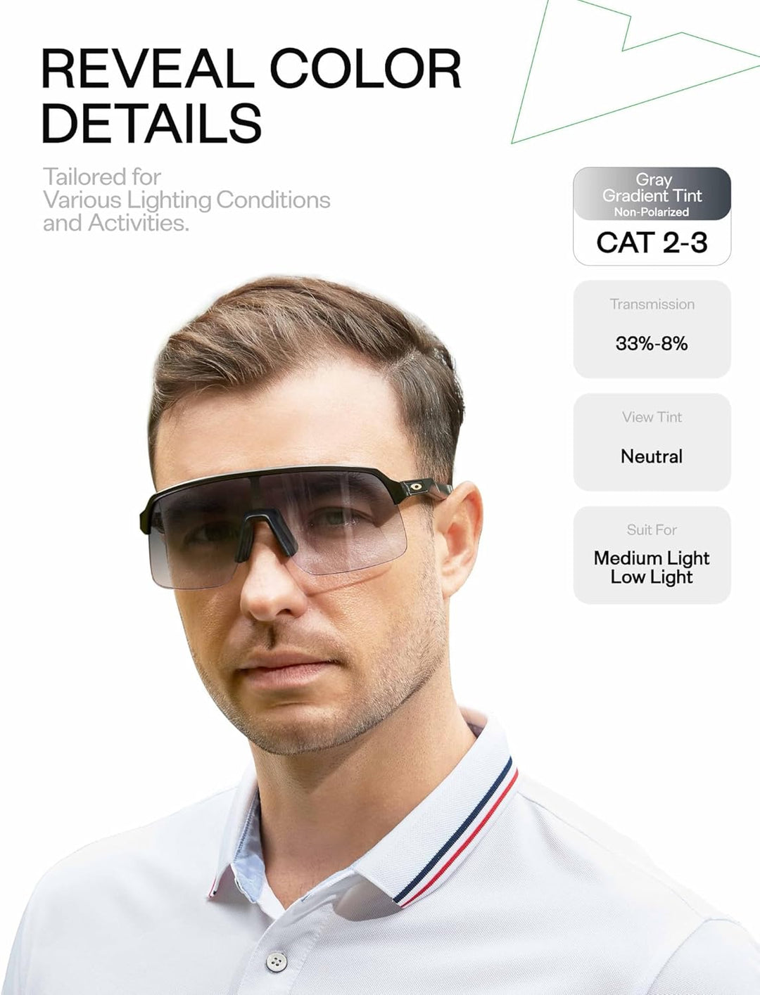 Mryok Ersatzgläser für Oakley Turbine Rotor Polarisiert – Grauverlaufs-tönung Mryok, Polarisiert – G
