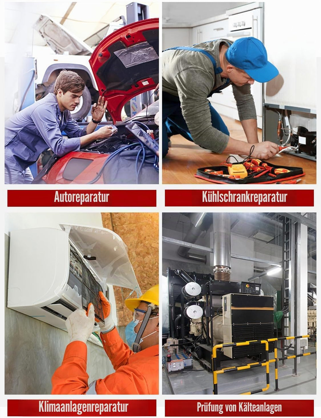 Kältemittel Lecksuchgerät mit LED-Licht, WJL-6000 PRO Halogen Detektor Lecksuchgerät Freon-Gasleckte