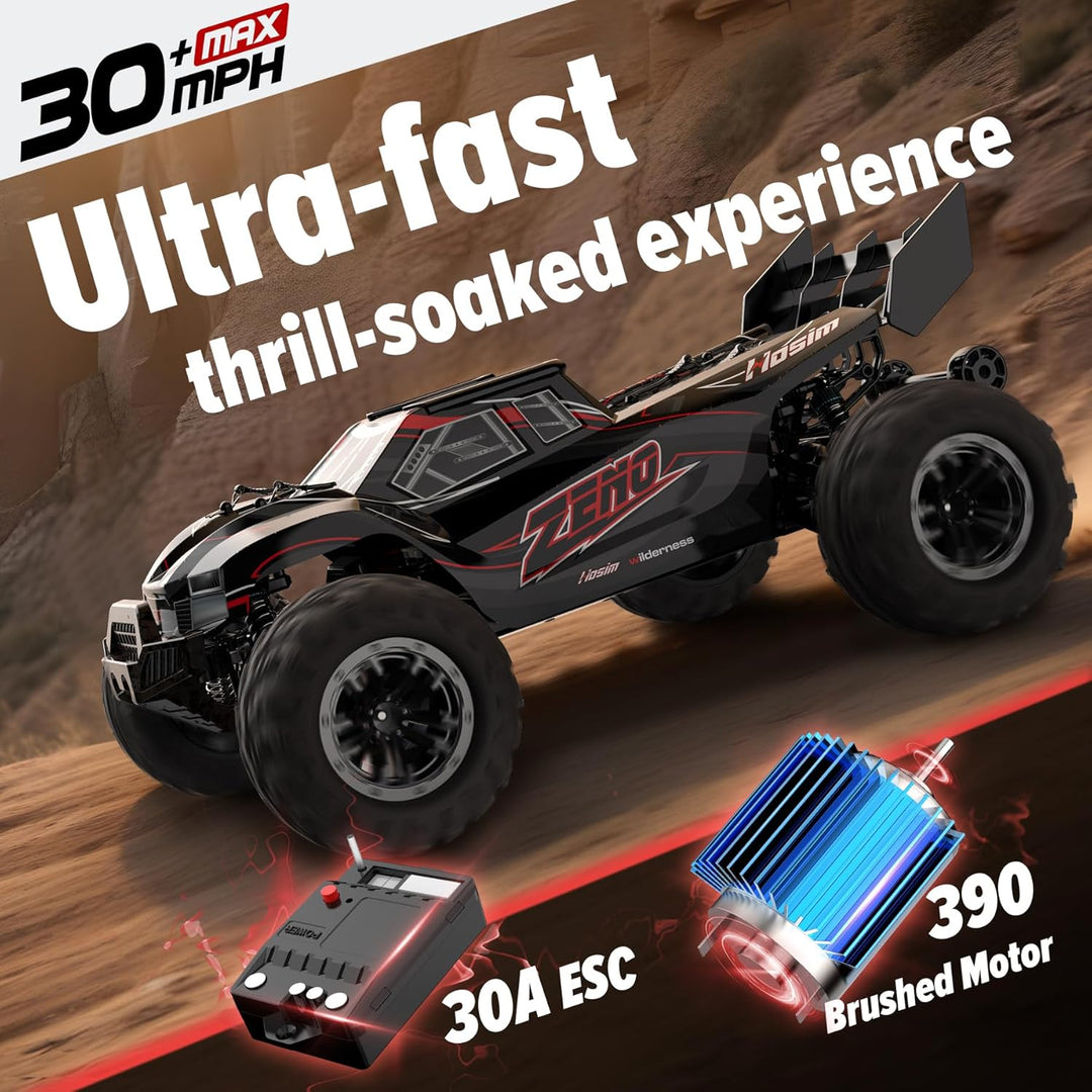 Hosim 1:10 Ferngesteuertes Auto Erwachsene, 48+KM/H High Speed 4WD RC Buggy, mit 2 Akku 7.4V 1500mAh