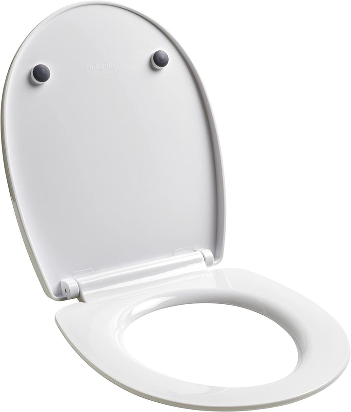 Wirquin 20724240 Marbella WC-Sitz aus thermoplastischem Kunststoff, Blumendekor schwarz