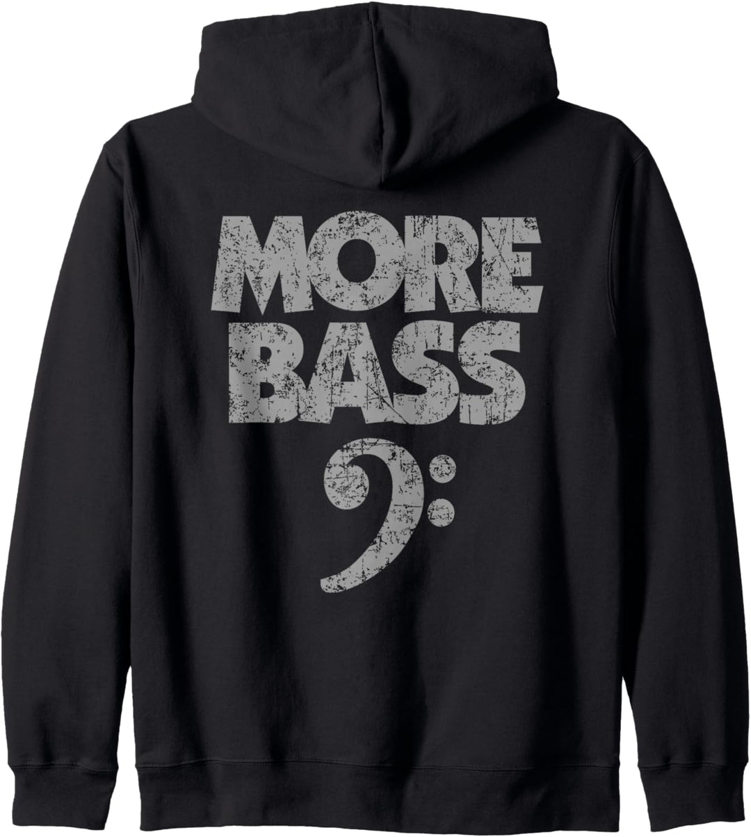 More Bass (Vintage Grau) Bassist Bassisten Kapuzenjacke