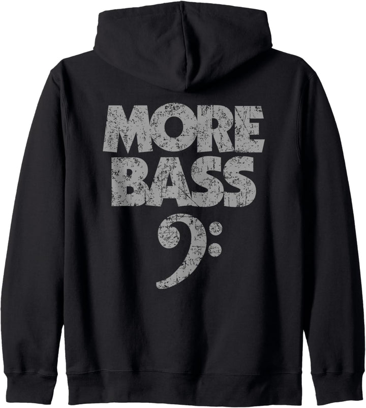 More Bass (Vintage Grau) Bassist Bassisten Kapuzenjacke
