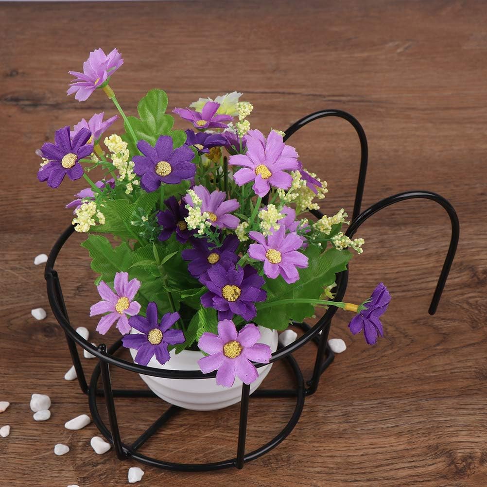 4 Stück hängende Pflanzgefässe Blumentopfhalter Pflanzen Eisen Racks Zaun Metall Topfständer montier