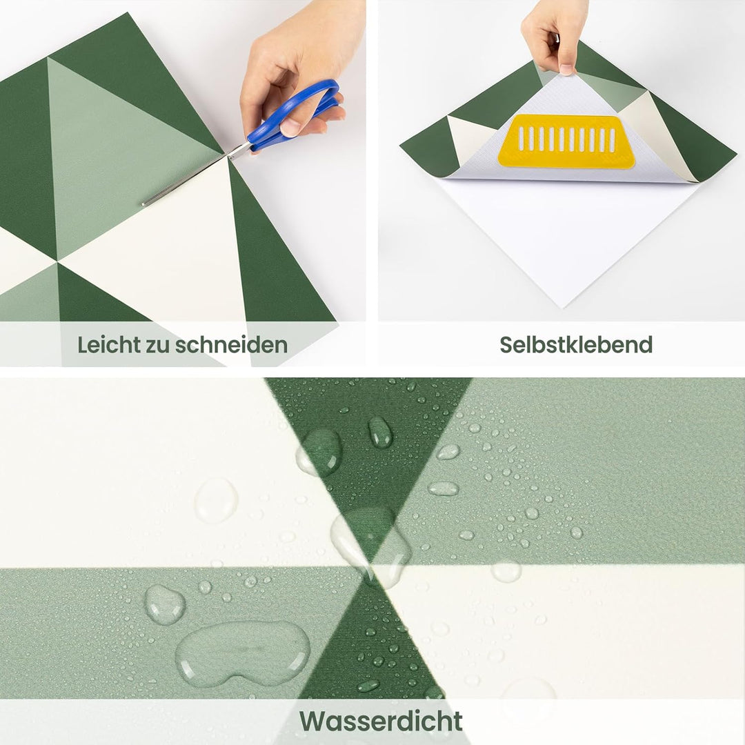 PVC Bodenbelag Selbstklebende, Vinylboden Selbstklebend Wasserfest Rutschfest, Bodenfliesen Selbstkl
