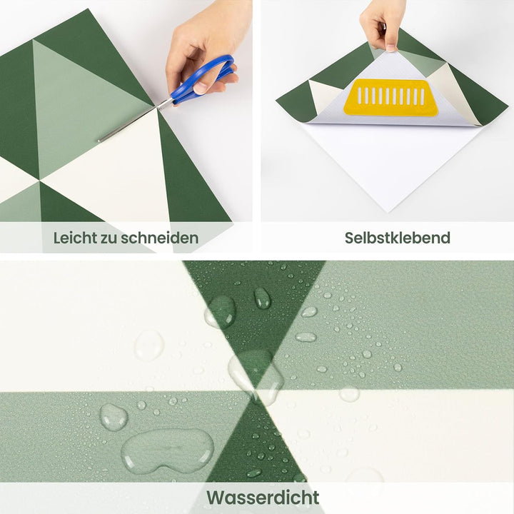 PVC Bodenbelag Selbstklebende, Vinylboden Selbstklebend Wasserfest Rutschfest, Bodenfliesen Selbstkl