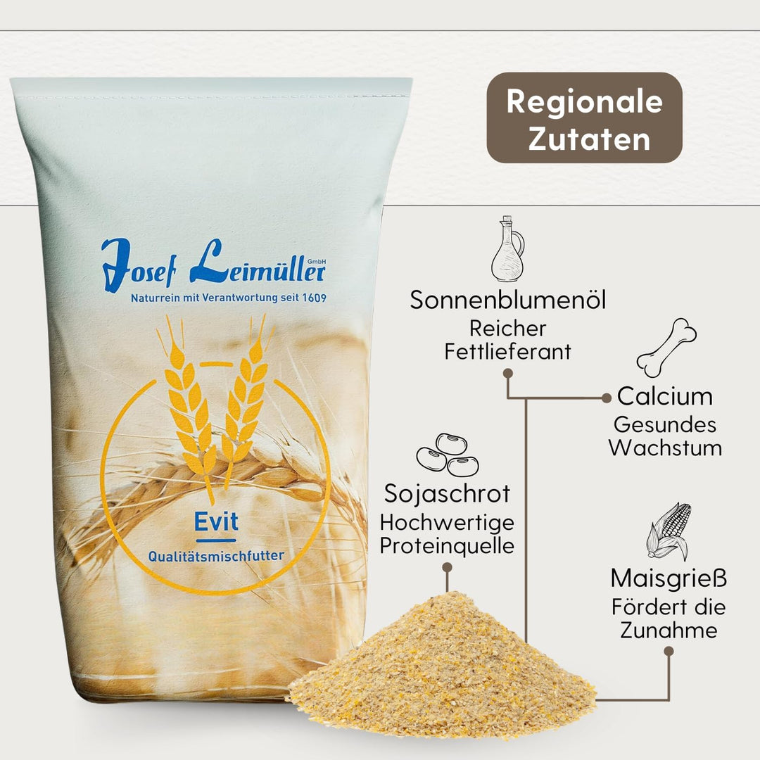 Leimüller Geflügelmastfutter 25 kg - Artgerechtes Futter ohne GVO und Staub