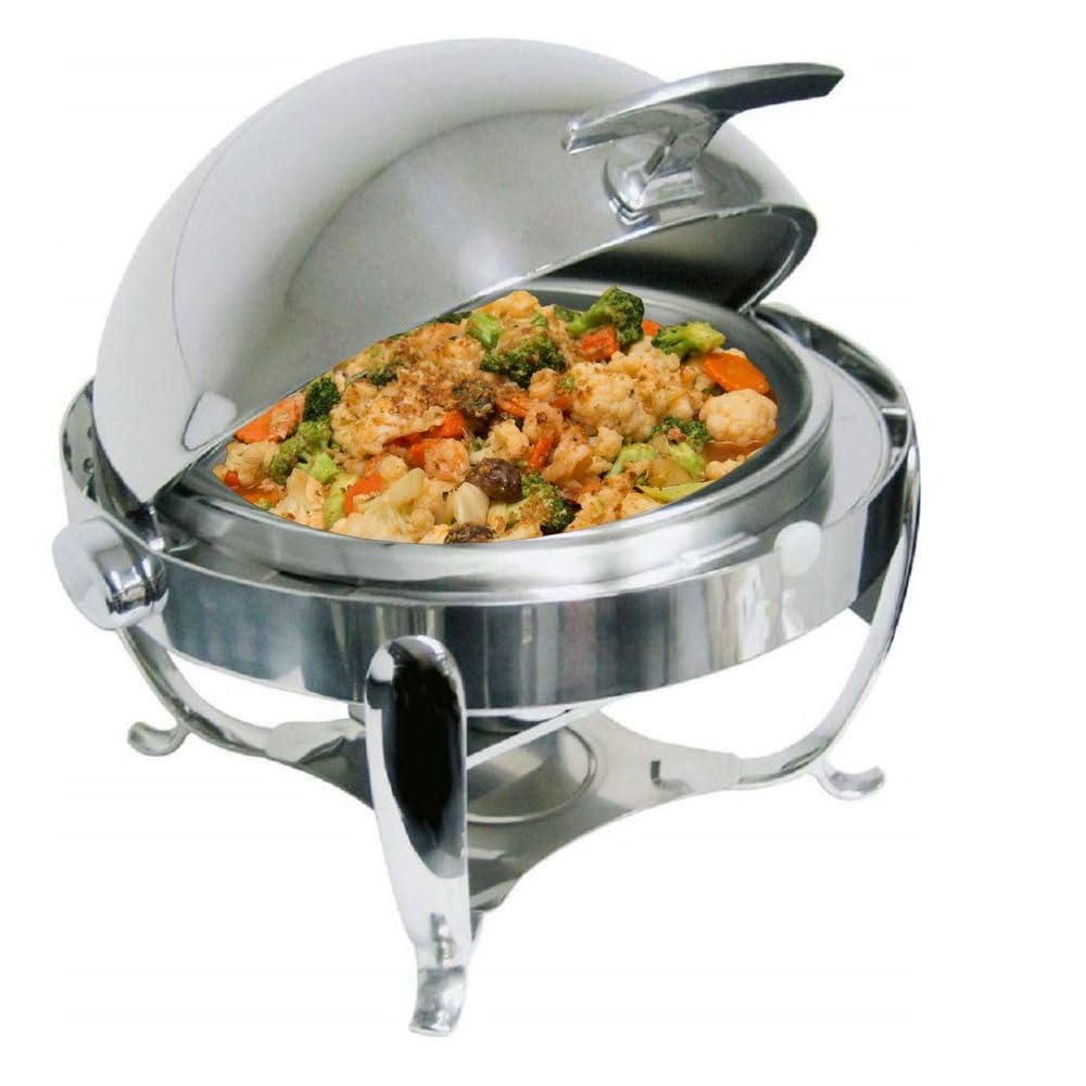 APS 12395 Rolltop-Chafing Dish -Royal- ca. Ø 51cm, H 46cm, 6 Liter, Edelstahl mit Rolltopdeckel, ink