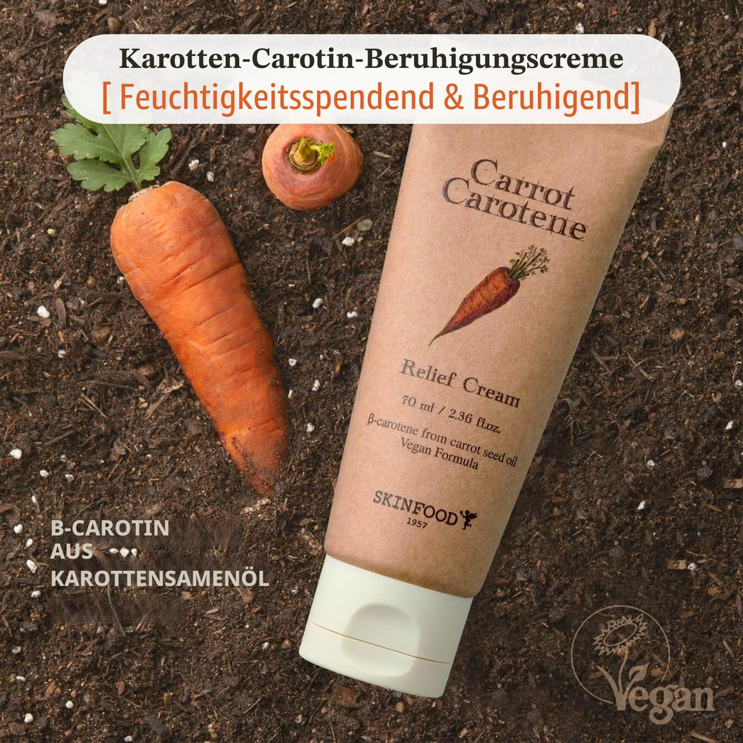 SKIN FOOD karotte karotin relief creme 55ml (1,85 fl.oz.) - rötungen beruhigende und feuchtigkeitssp