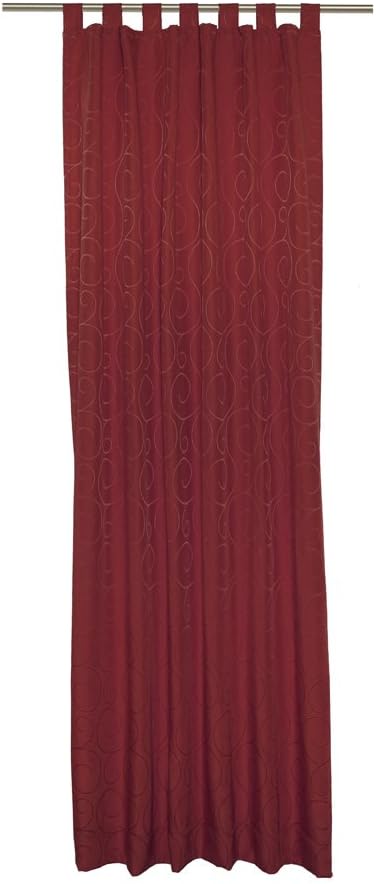 Wirth Fertigschal mit Schlaufen, Polyester-Polyacryl, Rot, 145 x 132 cm Rot 145 x 132 cm, Rot 145 x