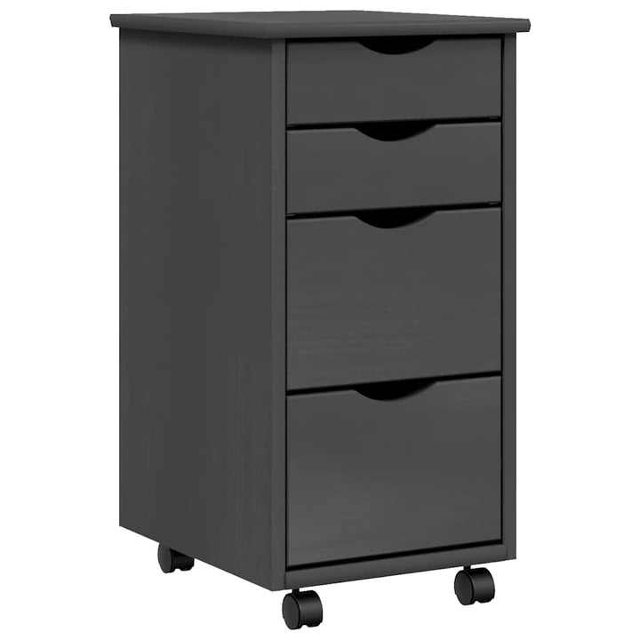 vidaXL Rollschrank, Rollcontainer mit 4 Schubladen, Kommode Schubladenschrank mit Rollen, Büroschran
