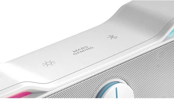 Mars Gaming MSBXW Weiss, RGB Soundbar, Bluethooth 5.0 + Jack 3.5, DSP Sound 10W, MSBXW
