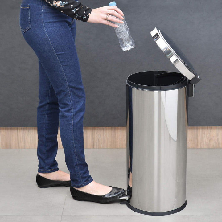 Tramontina Tretmülleimer Edelstahl, 30 l, Küchenmülleimer 30 Liter, 30 Liter