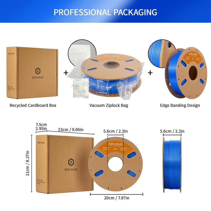 ERYONE PLA Filament for 3D Printer, 3D-Drucker-Filament, 1.75mm +/-0.03mm, PLA Plus (PLA+) Filament,