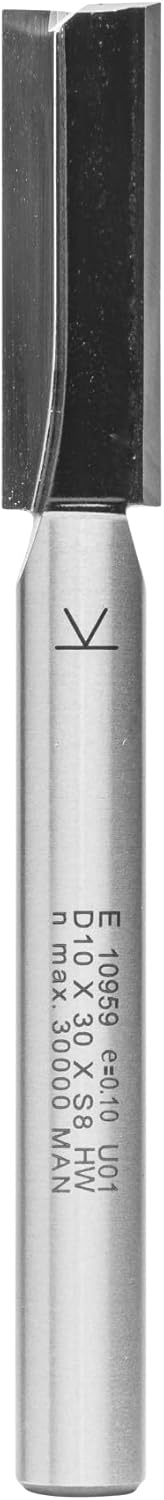 ENT 10959 Nutfräser HW, Schaft (S) 8 mm, Durchmesser (D) 10 mm, NL 30 mm, SL 58 mm, GL 90 mm, mit Ha