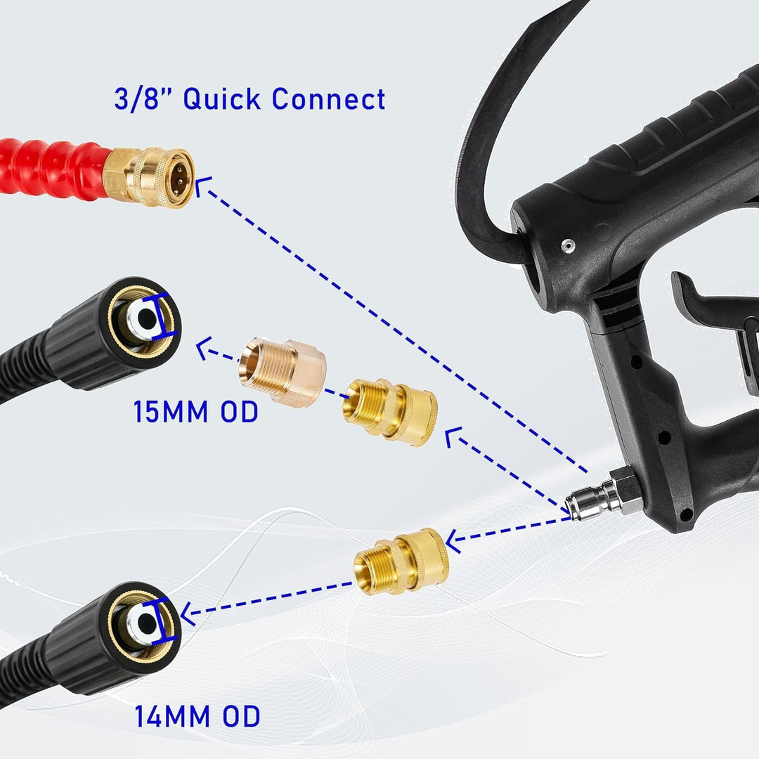 M MINGLE Teleskop-Hochdruckreiniger-Zauberstab, 6 m, Aluminium, Hochleistungsreiniger, Teleskop-Sprü