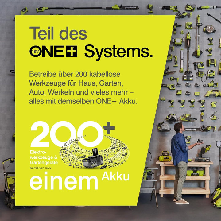 RYOBI 18 V ONE+ Akku-Universalstreuer OSS1800 (4 Liter Tank, Streubreite einstellbar (2,5 bis 3,5 m)