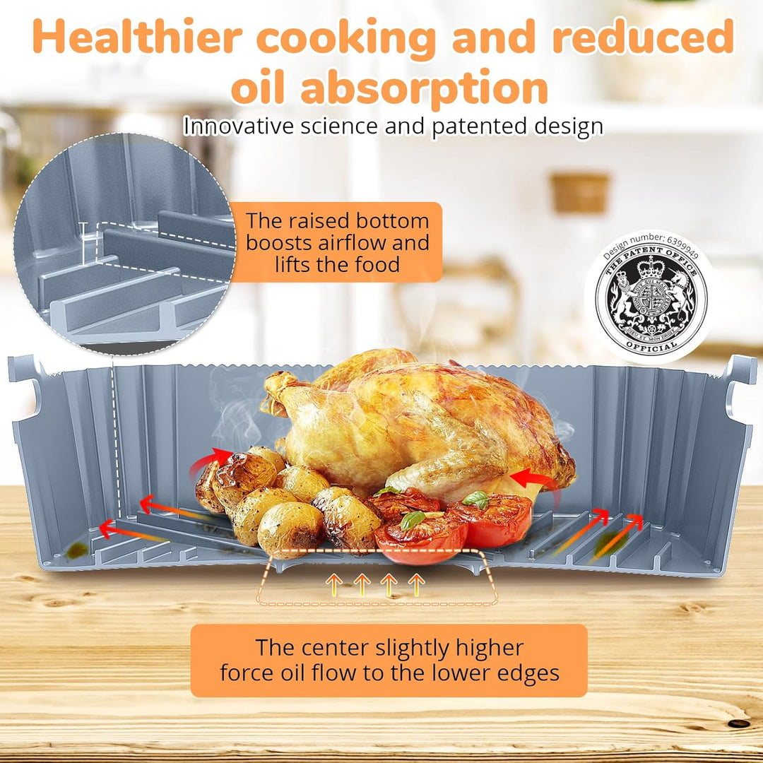 ENSINE Airfryer Zubehör,3 Stück Massgeschneiderte Silikonform Heissluftfritteuse Für Philips Airfrye