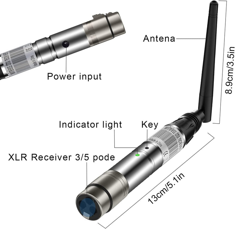 UKing Wireless DMX Controller, Wireless DMX512 Transmitter/Empfänger LED Lighting Controller Arbeit