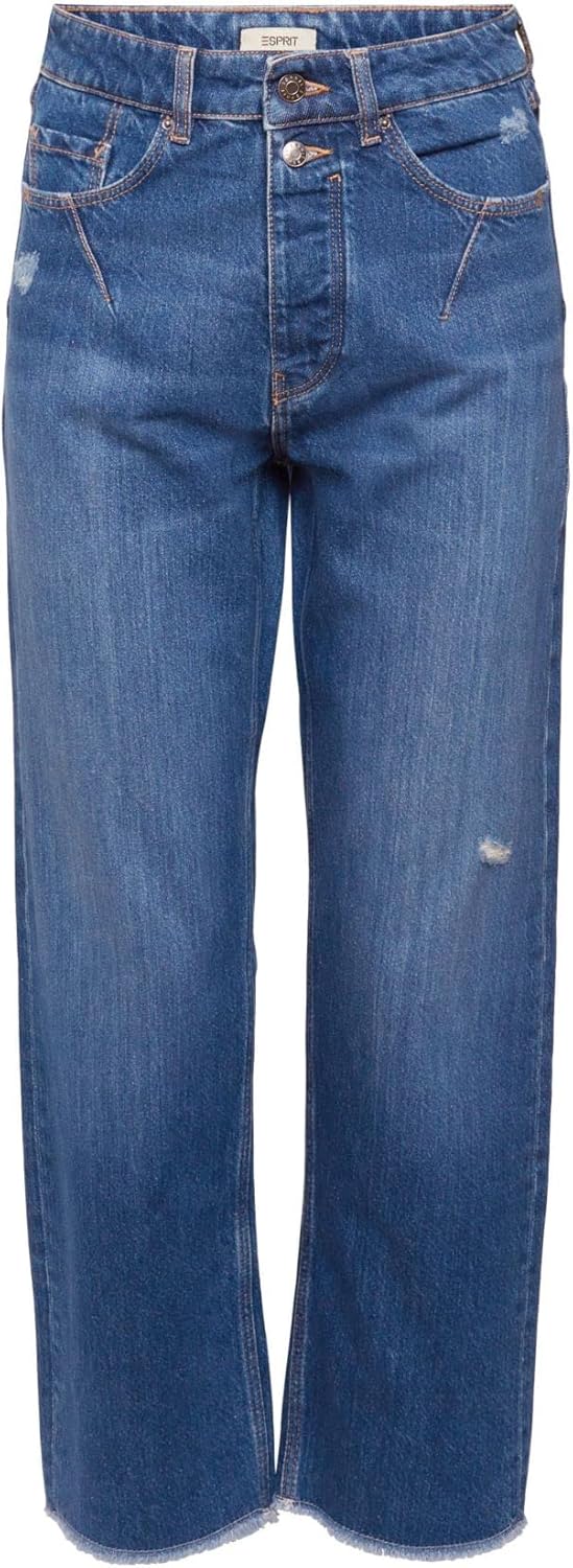 ESPRIT Jeans mit gerader Passform und hohem Bund 25W / 28L 902/Blue Medium Wash, 25W / 28L 902/Blue