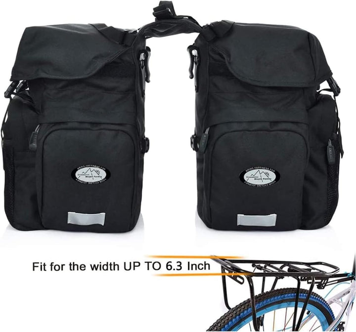 50L Fahrradtaschen Gepäckträger, Wasserdichte Fahrradtaschen aus Hochdichtem 600D Polyester für Daue