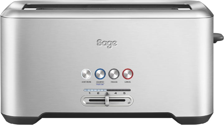 Sage - The 'A Bit More' Toaster 4 Slice, Gebürsteter Edelstahl 4 Schächte, 4 Schächte