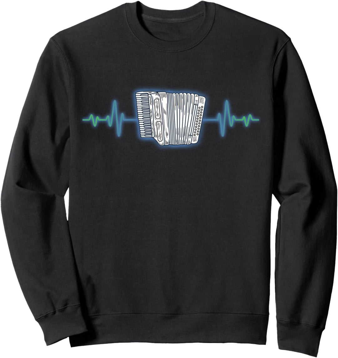 Akkordeonisten Akkordeonspieler Herzschlag Akkordeon Sweatshirt
