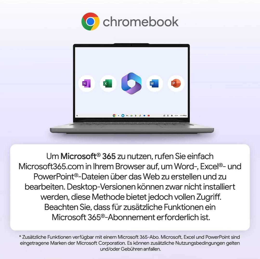 HP Chromebook x360, 14" Touchscreen, Intel Prozessor N100, 4 GB DDR4 RAM,128GB eUFS, Intel UHD Graph