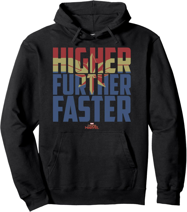 Captain Marvel Higher Further Faster Costume Fill Pullover Hoodie
